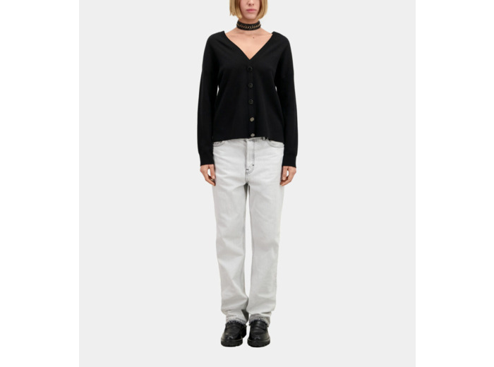 Pull Avec Faux Boutons Dos black