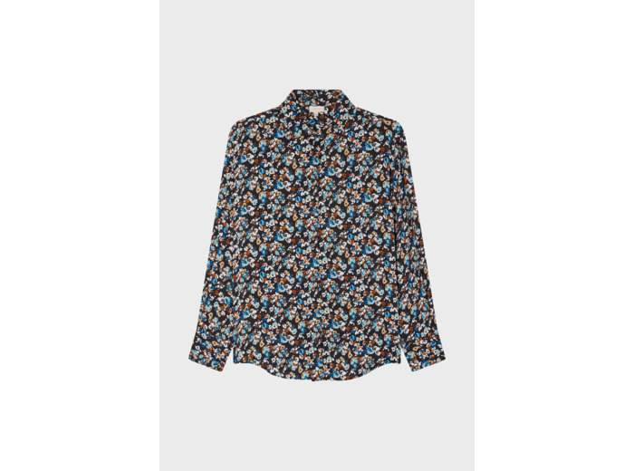 Chemise à fleurs en satin - BERNICE