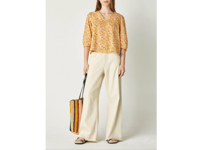 Blouse ezia fleurs miel