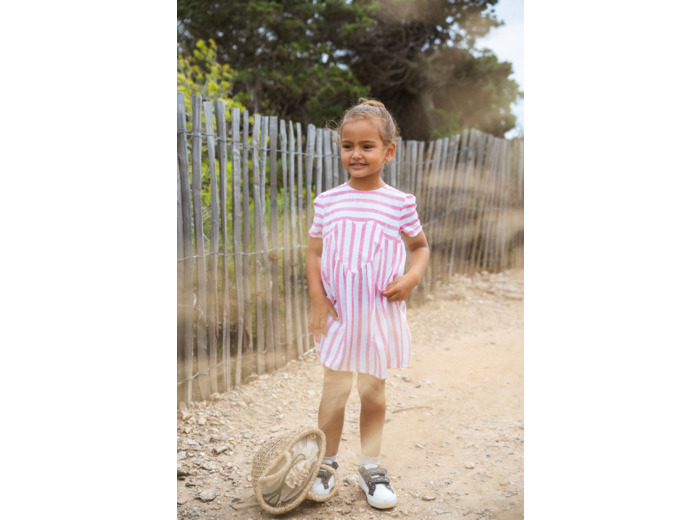 Robe fille manches courtes Marinette