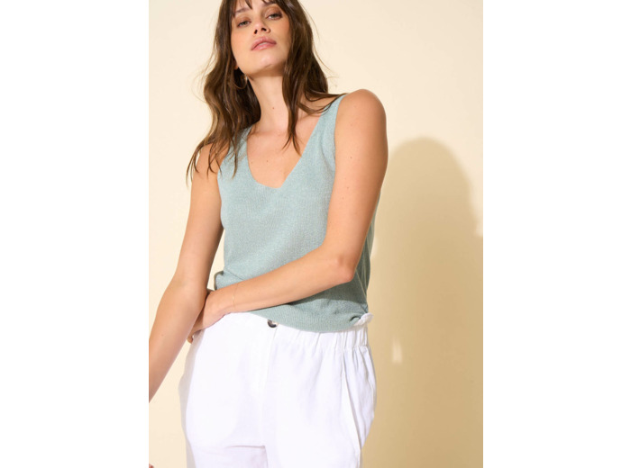 Débardeur scintillant en maille