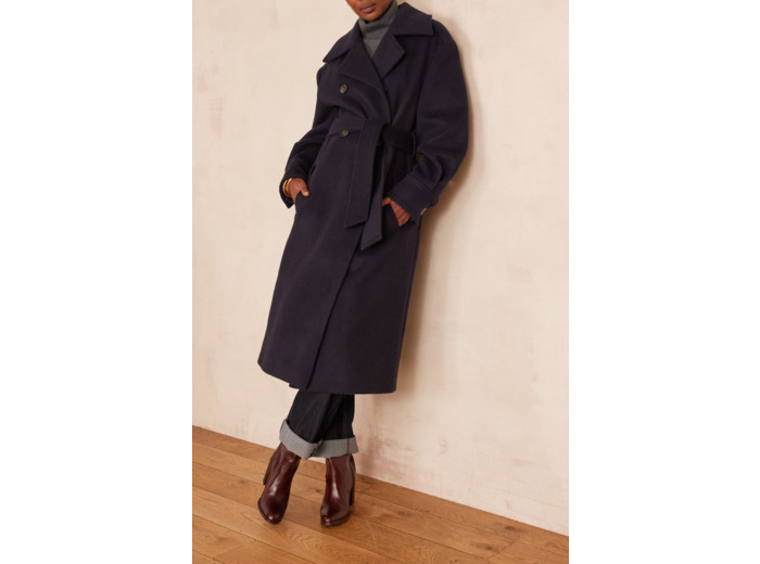 Manteau long en laine DJOVANNI