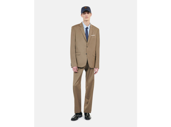 Veste De Costume Marron Clair En Laine brown