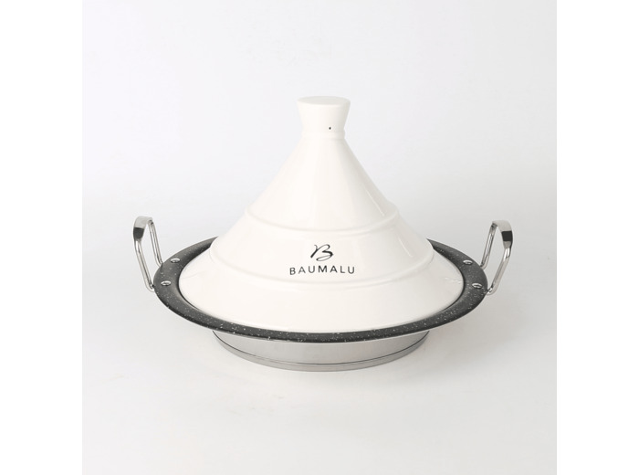 TAJINE inox 30cm avec couvercle en céramique