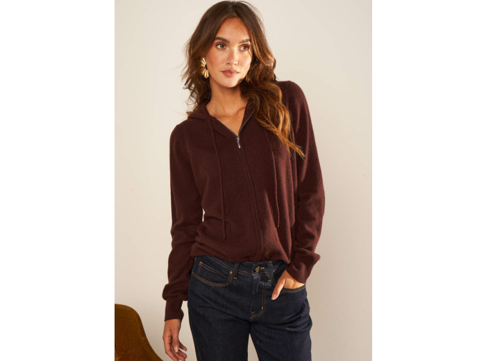 Gilet à capuche zippé