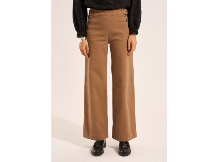 Pantalon droit à pont