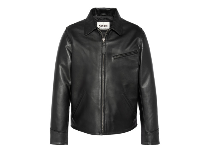 Blouson casual, cuir de vachette