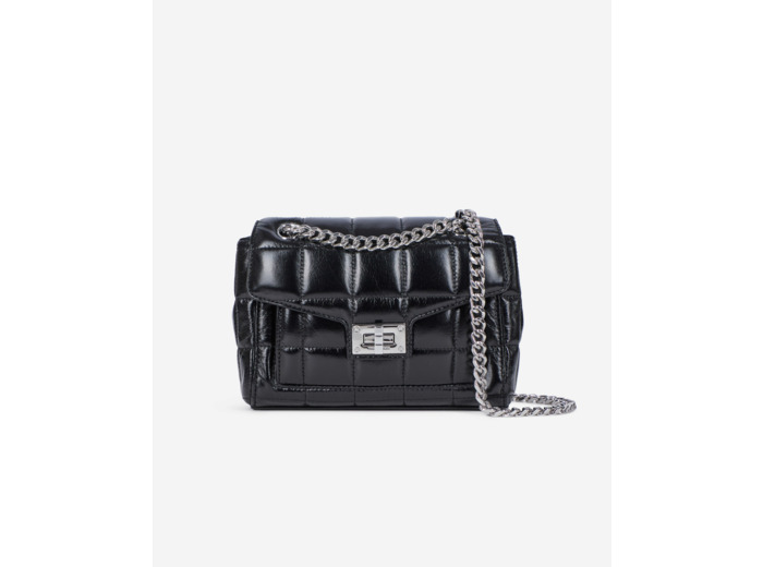 Sac En Cuir Matelassé Noir black