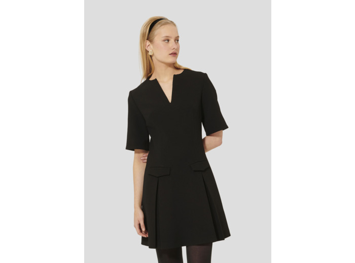 Robe Riyu Noir en Polyester Recyclé