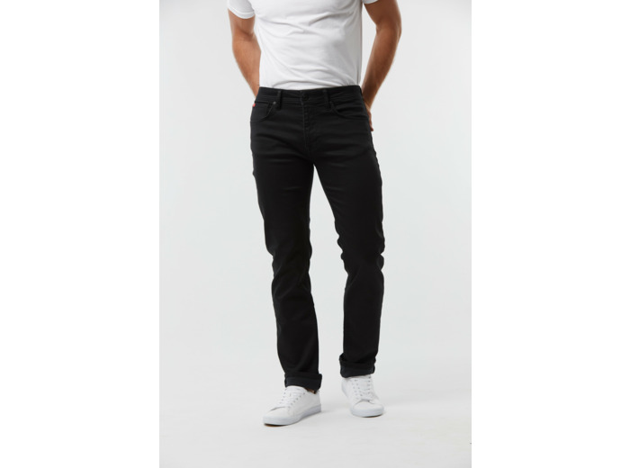 Pantalon straight fit, taille medium haute,jambe ajustée