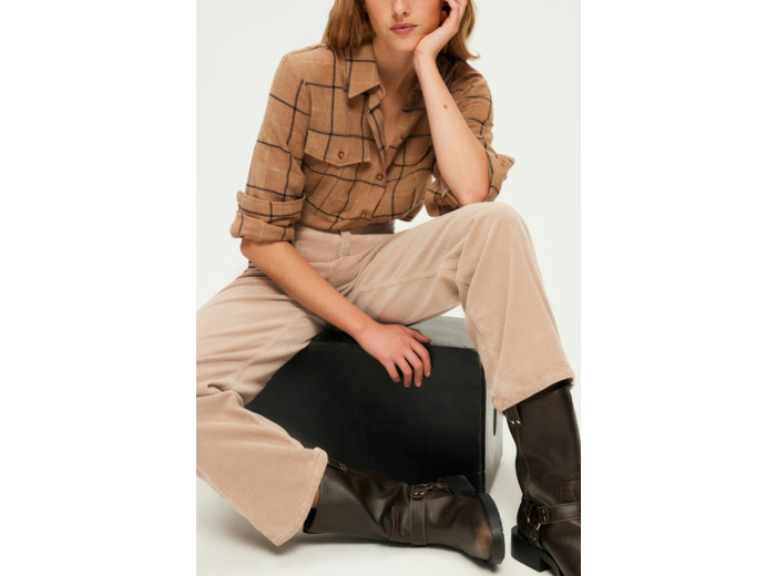 Chemise à carreaux et lurex - BEGONIE