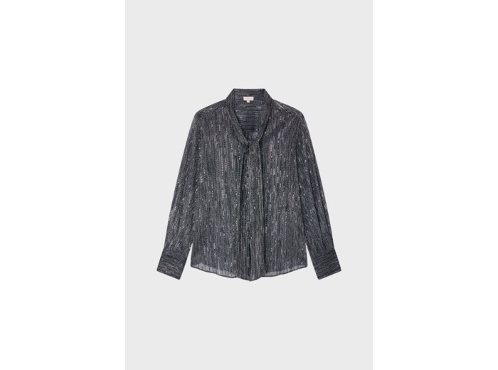 Top en lurex et col lavallière - BRUNA