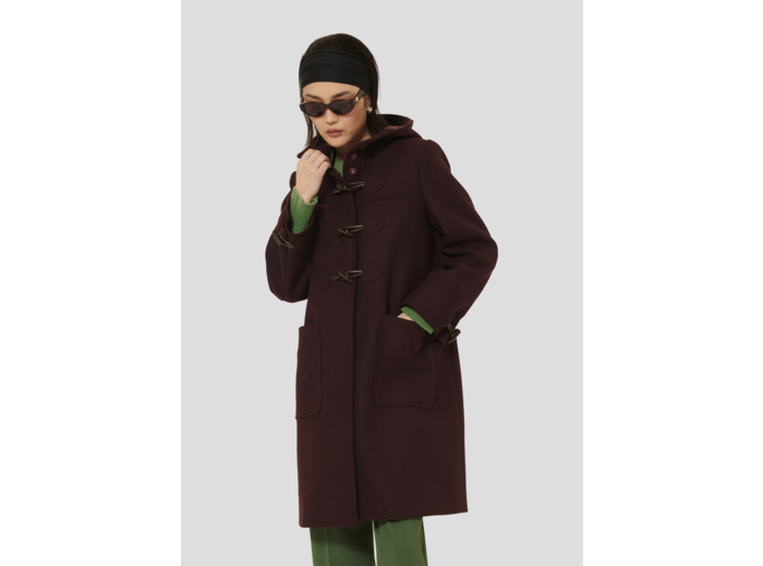 Manteau Manoela Figue en Laine Froide