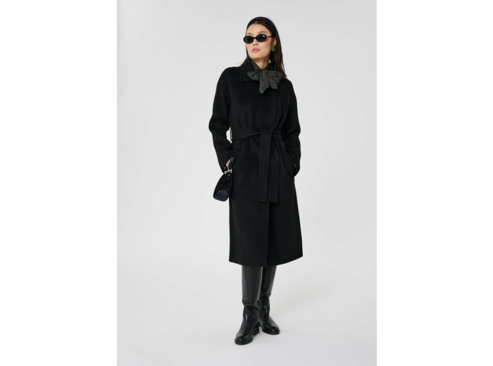 Manteau Mandy Noir en Laine