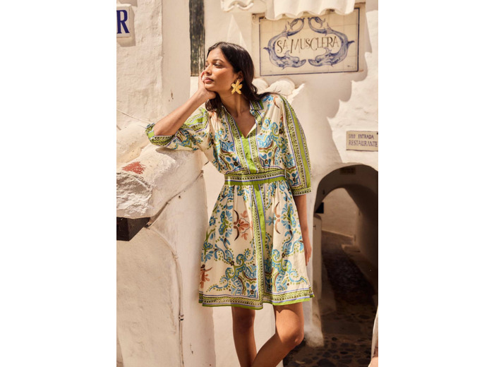 Robe imprimée cachemire