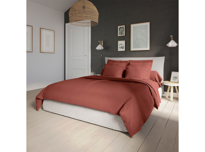 Housse de couette Influence Percale Brique