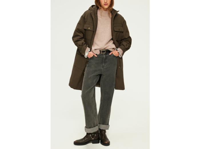 Parka kaki à capuche - LISE