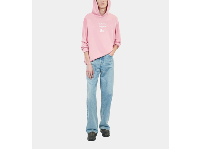 T-Shirt Manches Longues Avec Sérigraphie Rose sweet pink