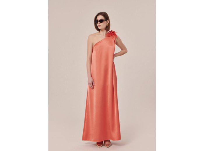 Robe Rekia Corail en Polyester