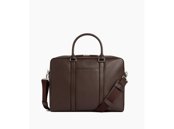 Porte documents 15" Charles en cuir grainé grand modèle