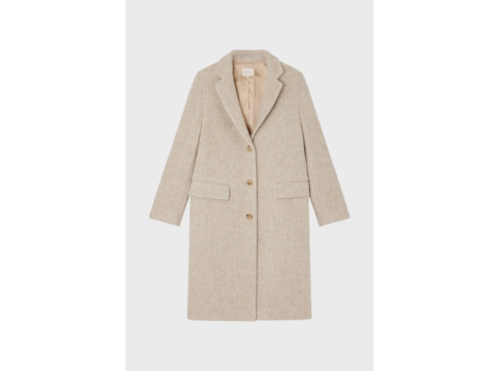 Manteau droit en laine - LORELIA