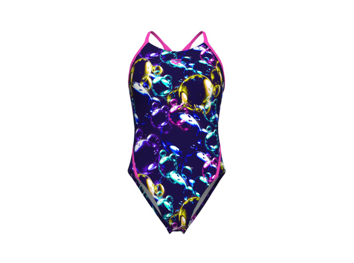 Maillot de bain arena Feel Soap Bubbles Web Back pour femmes