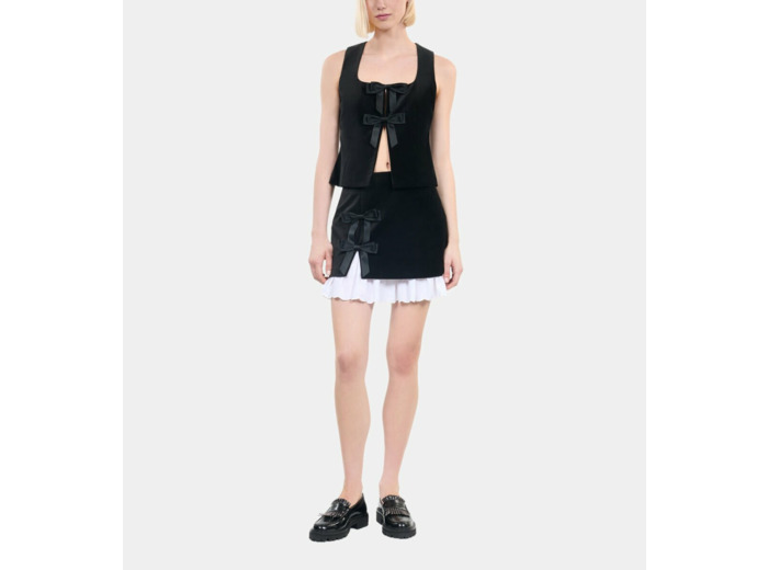 Jupe Courte En Velours Noir black