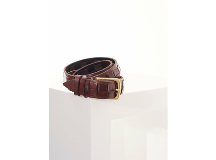 Ceinture en cuir marron