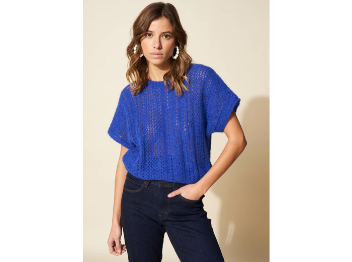 Pull fantaisie en mohair