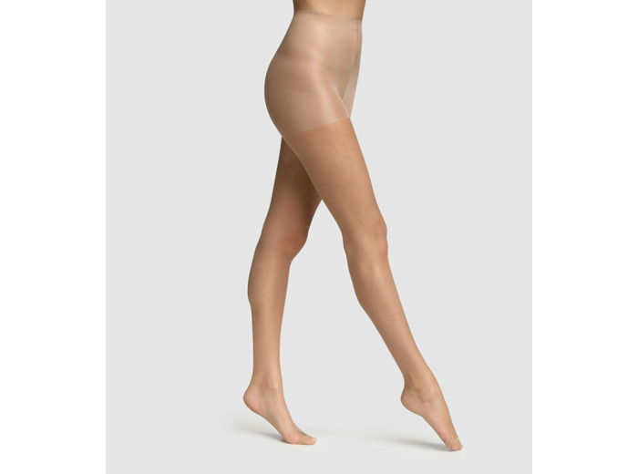 Collant voile transparent beige éclat effet nude Body Touch Dim 17D