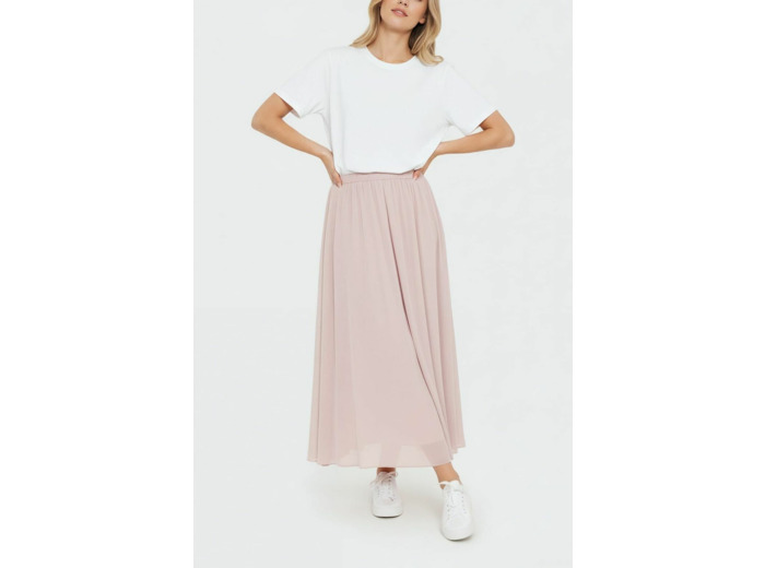 Jupe midi en satin - VANETTE