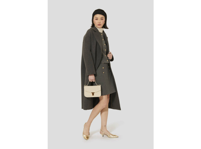 Manteau Milo Gris Chine en Laine Vierge