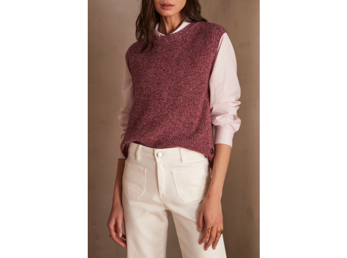 Pull sans manches en laine LEROY