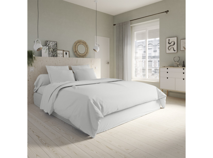 Housse de couette Studio Coton Gris Perle