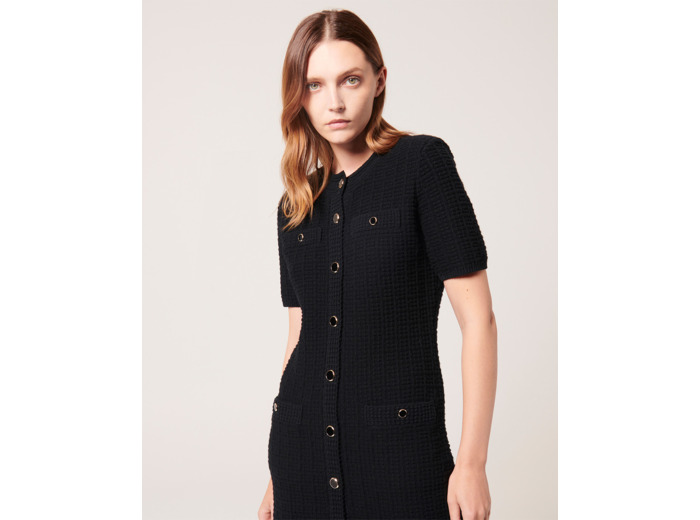 Robe Maille Risma Noir en Laine
