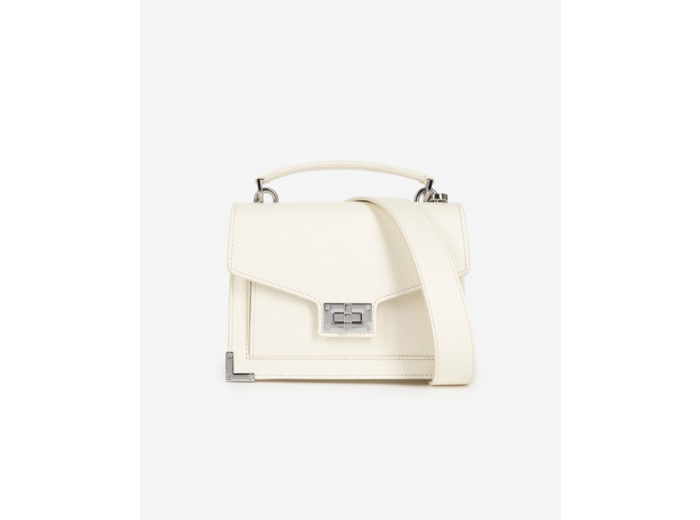 Sac emily small en cuir graine white