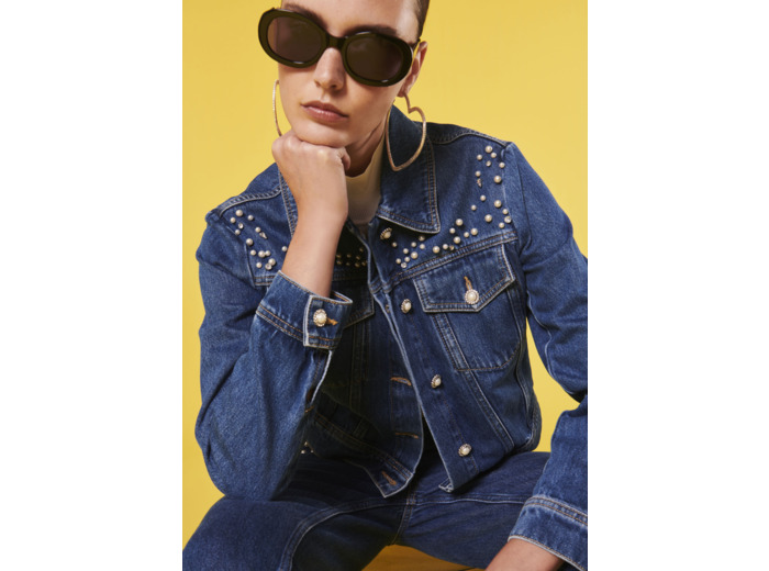 Veste Vicky Bleu en Coton