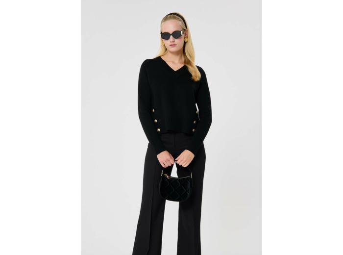 Pull Promesse Noir en Polyester