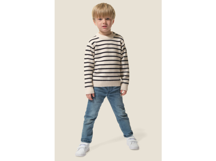 Pull garçon rayé col rond Hendaye