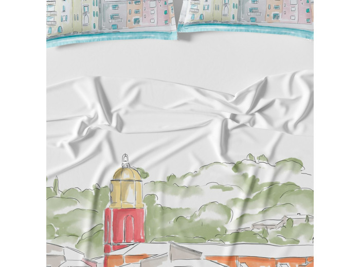Drap plat imprimé Paysage Varois | Tradition des Vosges