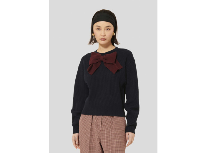 Pull Phoebe Nuit en Laine Mercerisée