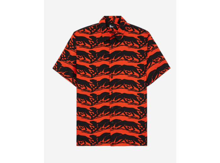 Chemise Casual Panthère black - red