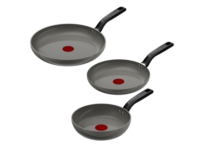 Change Set 3pcs, Frying Pan 20/24/28 cm, Ceramic Non-Stick Coating, Recycled Body