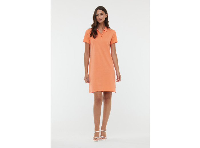 Robe polo basique en piqué de coton organique