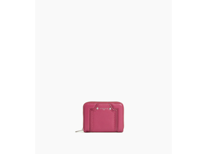 Porte cartes zippé Ella en cuir grainé