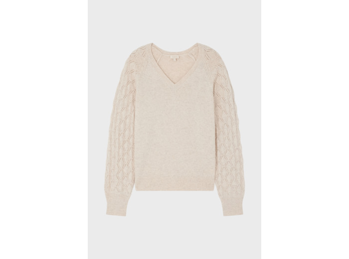 Pull en laine aux manches ajourées - JIOTI
