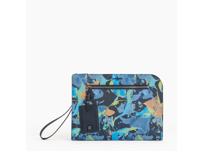 Pochette 13 Emile en cuir signature T
