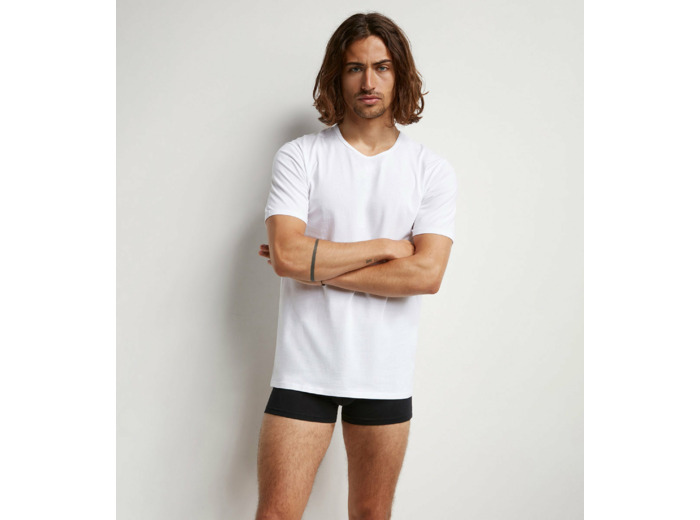 Lot de 2 Tshirts homme thermorégulateur à col rond blanc Regul Activ