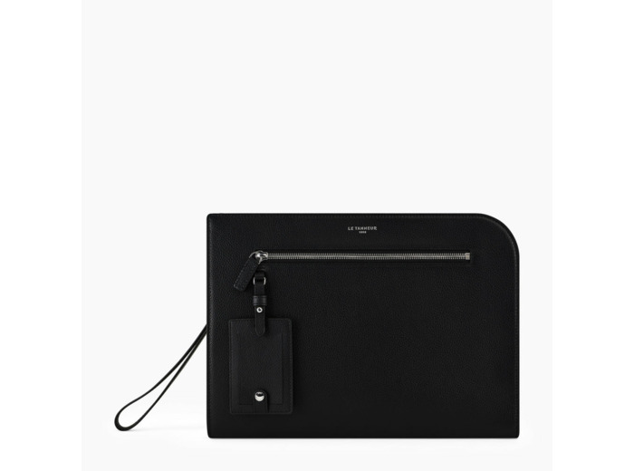 Pochette 13 Emile en cuir grainé