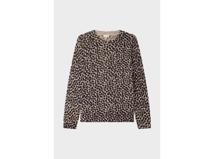 Pull col rond léopard - JACQUEMINE